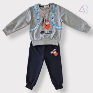 Completo Felpa e Pantalone "Hello"